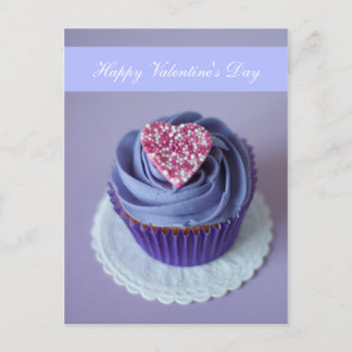 Cartes Pour Fêtes Annuelles Blank - Cupcake de coeur "Heureuse Sainte-Valentin