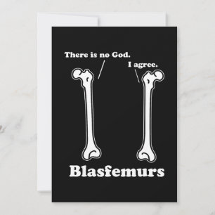 Cartes Pour Fêtes Annuelles blasfemurs grammaire pun, drôle de biologie