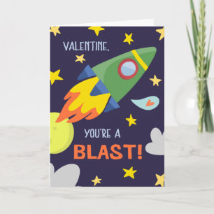 Cartes Pour Fêtes Annuelles Blast Off Valentine's Day Greeting Card