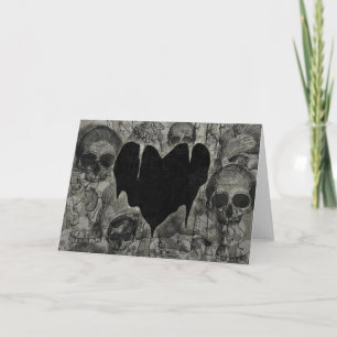 Cartes Pour Fêtes Annuelles Bleak Heart Gothique Valentine