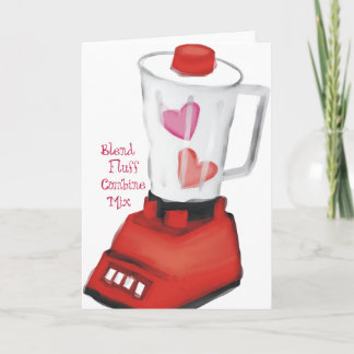 Cartes Pour Fêtes Annuelles Blender smoothie d'amour coeur Valentines Jour