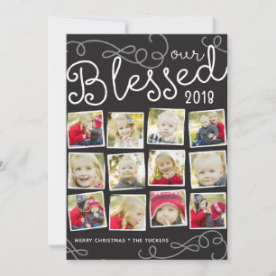 Cartes Pour Fêtes Annuelles Blessé Année Noël Photo Collage