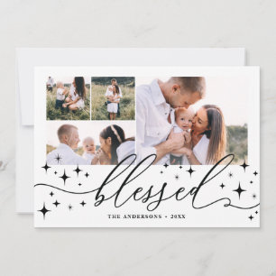 Cartes Pour Fêtes Annuelles Blessé multi photo élégante vacances en étoile