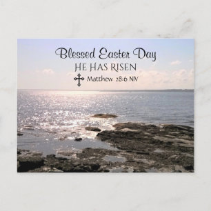 Cartes Pour Fêtes Annuelles Blessé Pâques Jour Christ a ressuscité Océan Photo