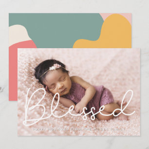 Cartes Pour Fêtes Annuelles Blessé Script mignon Inspirationnel photo