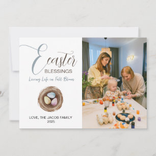 Cartes Pour Fêtes Annuelles Blessures de Pâques modernes et élégantes Script P