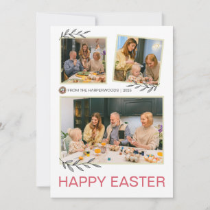 Cartes Pour Fêtes Annuelles Blessures modernes élégantes Bonne photo de famill
