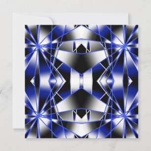 Cartes Pour Fêtes Annuelles Bleu Dégradé Rempli Mécanique Dessin Mosaïque