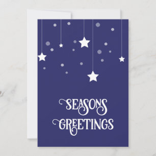 Cartes Pour Fêtes Annuelles Bleu et blanc étoilé