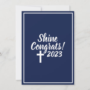Cartes Pour Fêtes Annuelles Bleu foncé Félicitations Graduation Bible Verse