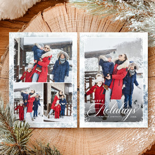 Cartes Pour Fêtes Annuelles Bleu Joyeuses Fêtes de Noël