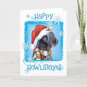Cartes Pour Fêtes Annuelles Bleu Terrier heureux de Howliday Kerry