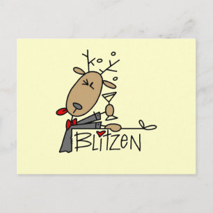 Cartes Pour Fêtes Annuelles Blitzen Reindeer T-shirts et cadeaux de Noël