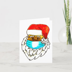 Cartes Pour Fêtes Annuelles BLM Black Santa Christmas holiday Card