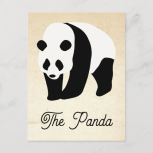 Cartes Pour Fêtes Annuelles Bloc couleur Panda
