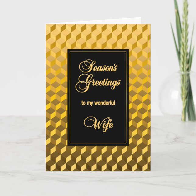Cartes Pour Fêtes Annuelles Blocs à effet doré Joyeuses Fêtes (Devant)