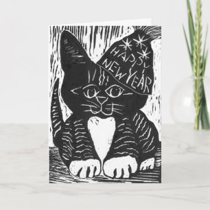 Cartes Pour Fêtes Annuelles Blocs de chat du Nouvel An