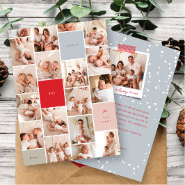 Cartes Pour Fêtes Annuelles Blocs de mémoire minimaliste 18 photo Vacances mod