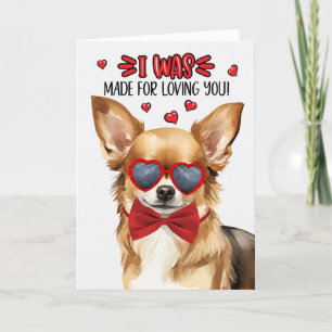 Cartes Pour Fêtes Annuelles Blonde Chihuahua fait pour vous aimer Valentine
