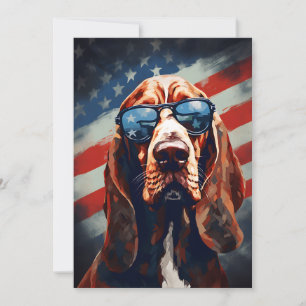Cartes Pour Fêtes Annuelles Bloodhound 4 juillet fête de l'indépendance