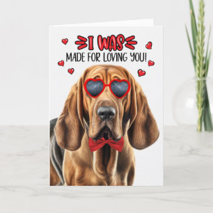 Cartes Pour Fêtes Annuelles Bloodhound Chien fait pour vous aimer Valentine