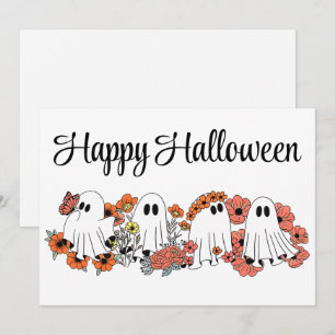 Cartes Pour Fêtes Annuelles Bloom & Boo — Une Parade Fantôme Florale