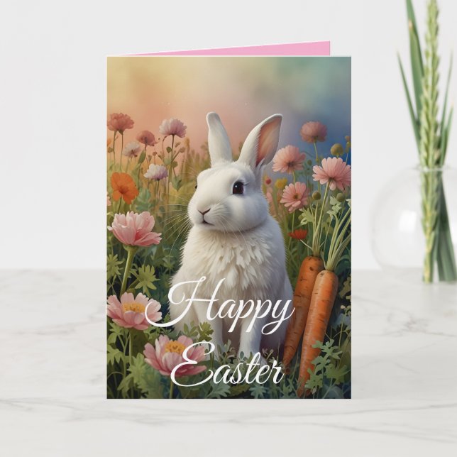 Cartes Pour Fêtes Annuelles Blossom Bunny & Carrot Patch (Devant)
