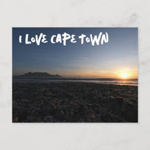 Cartes Pour Fêtes Annuelles Blouberg Beach Table Mountain Sunset