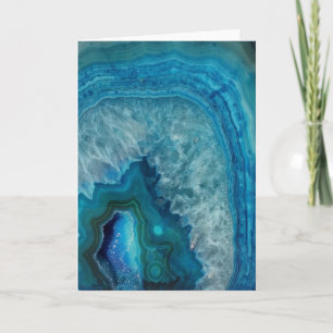 Cartes Pour Fêtes Annuelles Blue Agate