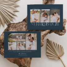 Blue Elegant Script Merry & Bright 7 Photos