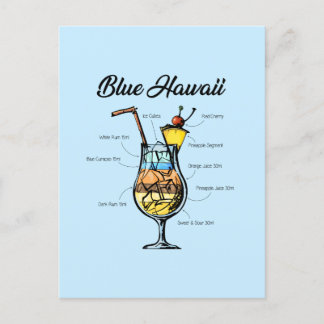 Cartes Pour Fêtes Annuelles Blue Hawaii Cocktail Recette