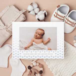 Cartes Pour Fêtes Annuelles Blue Heart Gradient valentine Photo