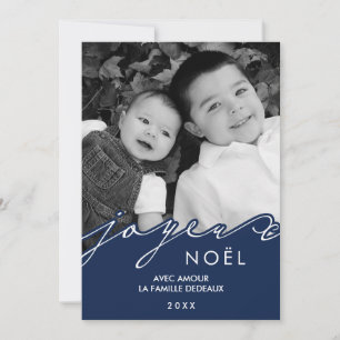 Cartes Pour Fêtes Annuelles Blue Joyeux Noël Photo