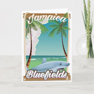 Cartes Pour Fêtes Annuelles Bluefields, affiche de vacances à la plage en Jama