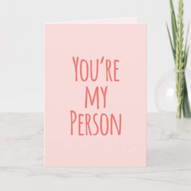 Cartes Pour Fêtes Annuelles Blush Pink Vous êtes mon ami Citation (Devant)