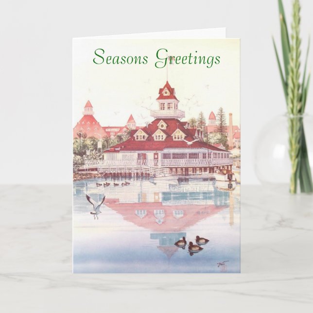 CARTES POUR FÊTES ANNUELLES BOATHOUSE DE CORONADO (Devant)