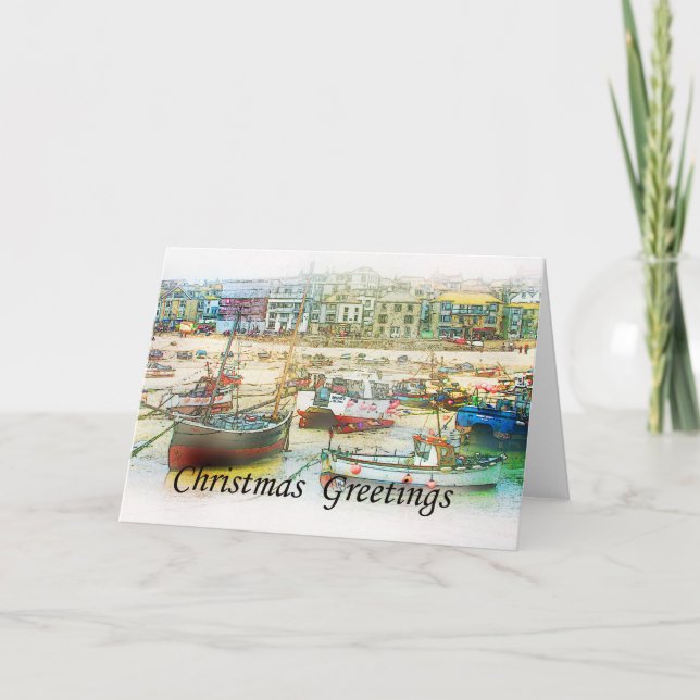 Cartes Pour Fêtes Annuelles Boats de Christmas (Devant)