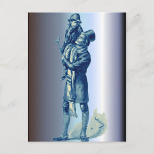 Cartes Pour Fêtes Annuelles Bob Cratchit Holding minuscule Tim Christmas Carol