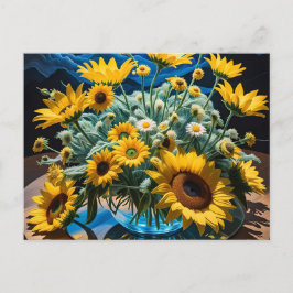 Cartes Pour Fêtes Annuelles Bodegón Flores y Noche 1 - 001