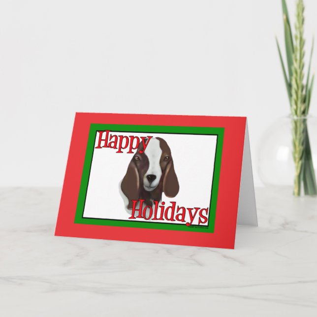 Cartes Pour Fêtes Annuelles Boer Goat Holiday (Devant)