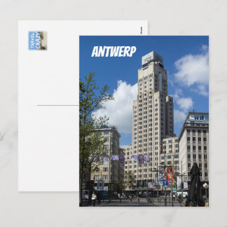 Cartes Pour Fêtes Annuelles Boerentoren Art déco, paysage urbain d'Anvers