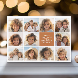 Cartes Pour Fêtes Annuelles Boho Chaud Couleur Retro Stripes - 11 Photo