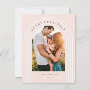 Cartes Pour Fêtes Annuelles Boho Joyeux Noël à Blush