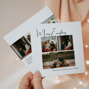 Cartes Pour Fêtes Annuelles Boho moderne Joyeux Tout Six Photo Noël