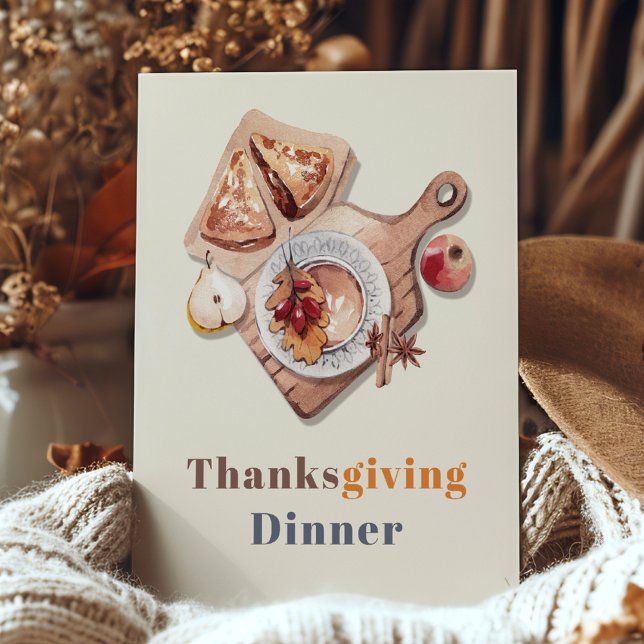 Cartes Pour Fêtes Annuelles Boho Thanksgiving Dîner Fête (Créateur téléchargé)