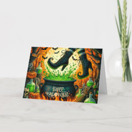 Cartes Pour Fêtes Annuelles Boiling Caldron and Witches Feet Halloween