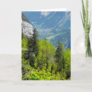 Cartes Pour Fêtes Annuelles Bois de montagne dans les alpes suisses
