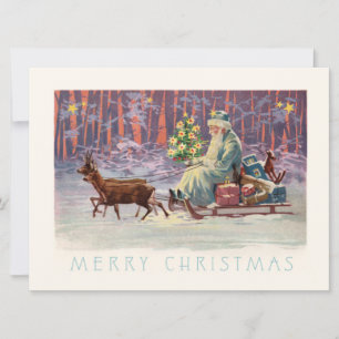 Cartes Pour Fêtes Annuelles Bois Père Noël de Vienne