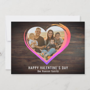 Cartes Pour Fêtes Annuelles Bois rustique Deux Coeurs Photo Bonne Saint Valent