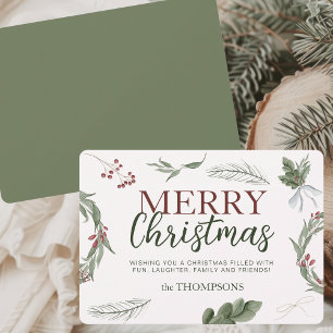 Cartes Pour Fêtes Annuelles Bois traditionnel Russe Aquarelle Noël